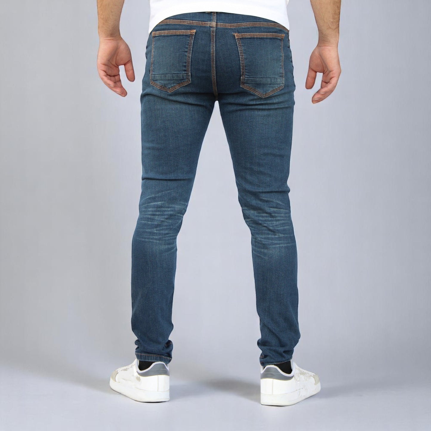 Pantalon Skinny De Mezclilla Stretch John Silver Para Hombre
