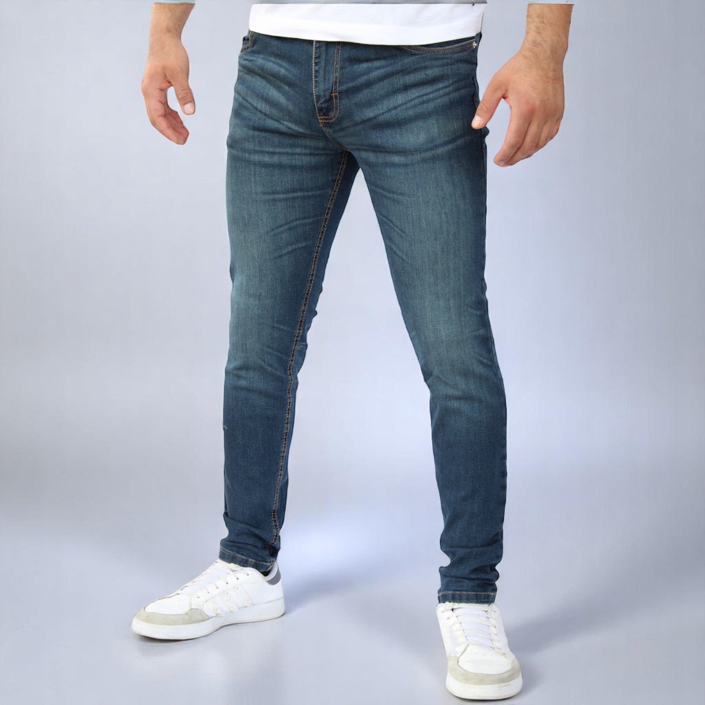 Pantalon Skinny De Mezclilla Stretch John Silver Para Hombre
