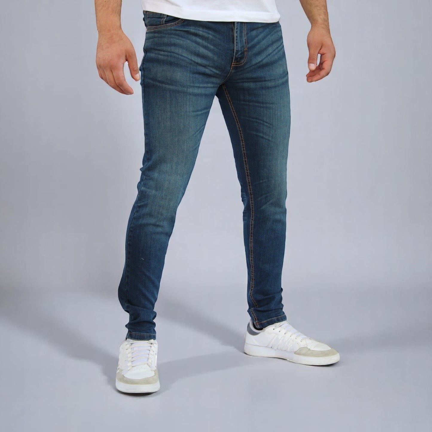 Pantalon Skinny De Mezclilla Stretch John Silver Para Hombre