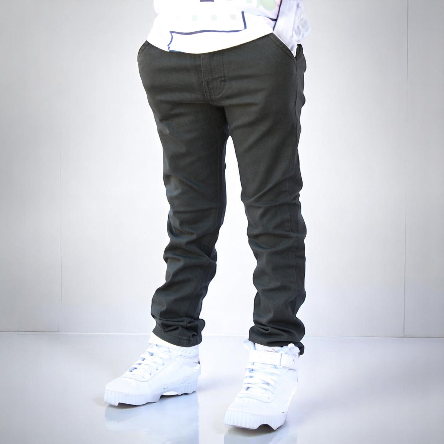 Pantalón Semiskinny de Gabardina Stretch Para Niño John Silver