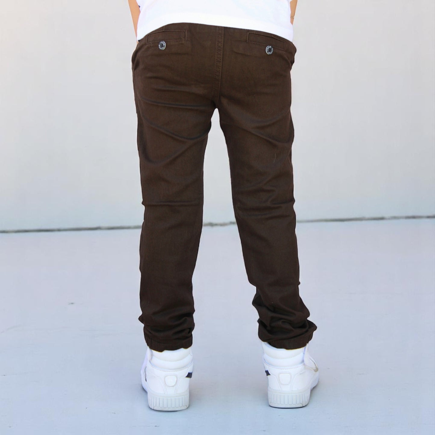 Pantalón Semiskinny de Gabardina Stretch Para Niño John Silver