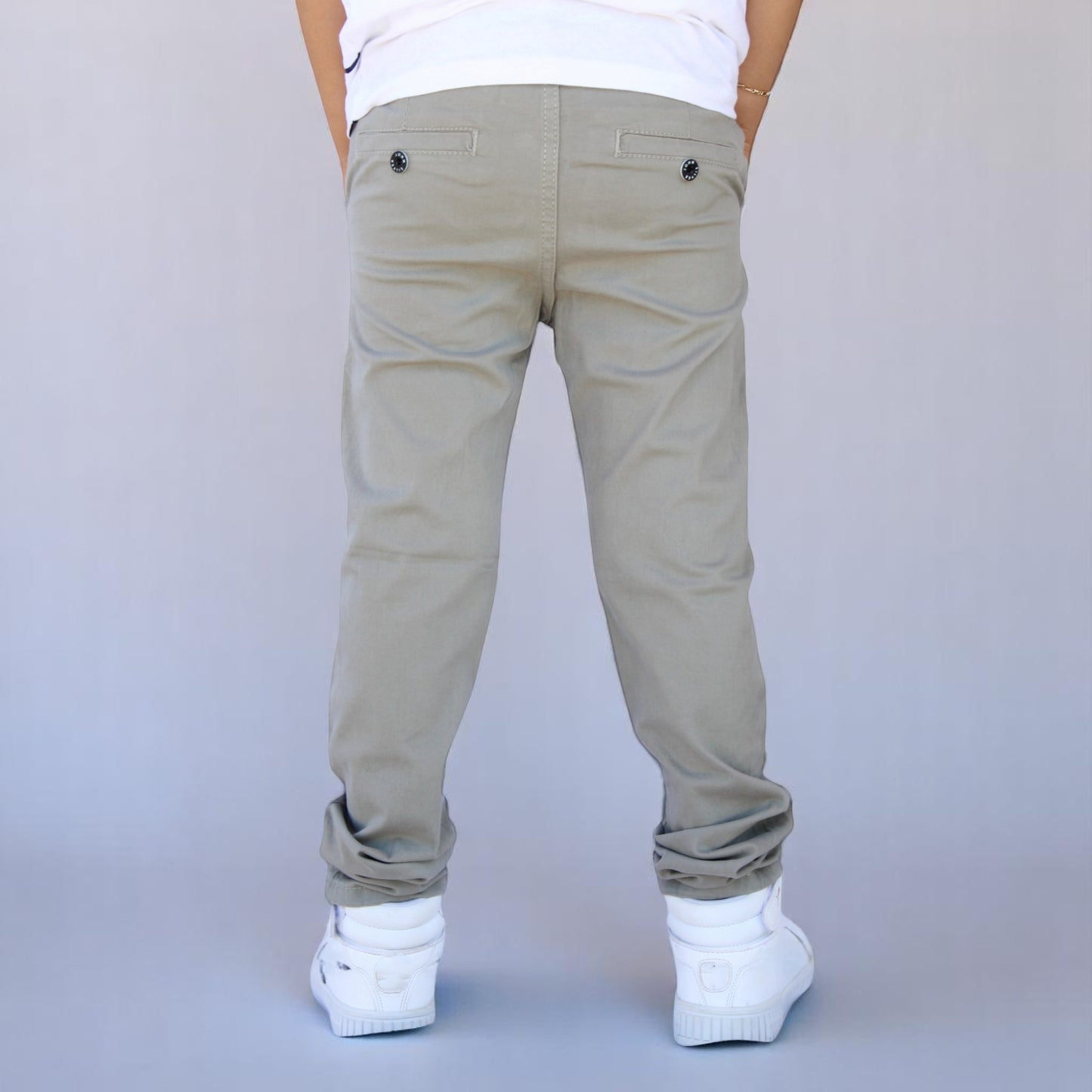 Pantalón Semiskinny de Gabardina Stretch Para Niño John Silver