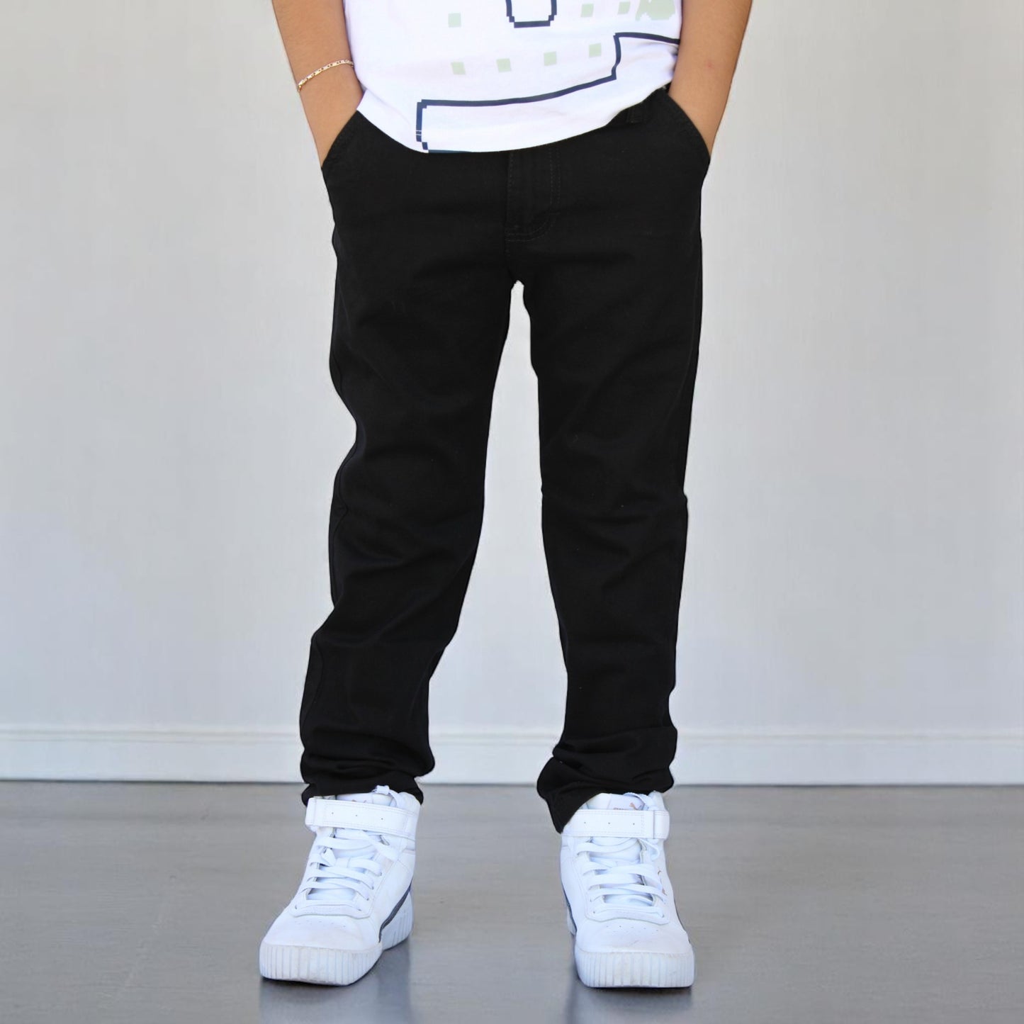 Pantalón Semiskinny de Gabardina Stretch Para Niño John Silver