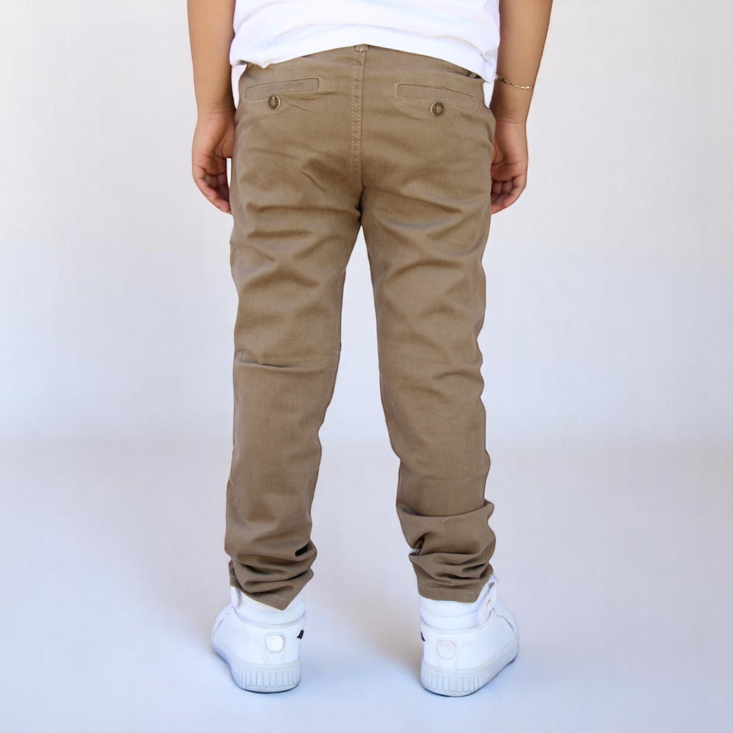 Pantalón Semiskinny de Gabardina Stretch Para Niño John Silver