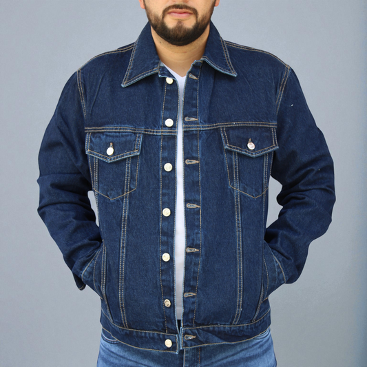 Chamarra de Mezclilla Rígida para Hombre John SIlver