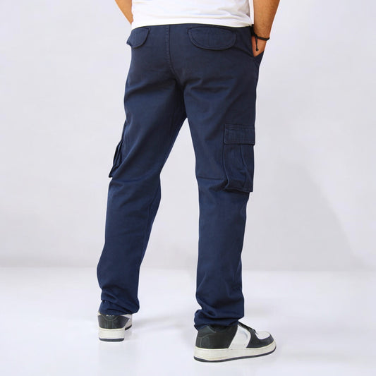 Pantalón Cargo Recto De Gabardina Para Hombre John Silver