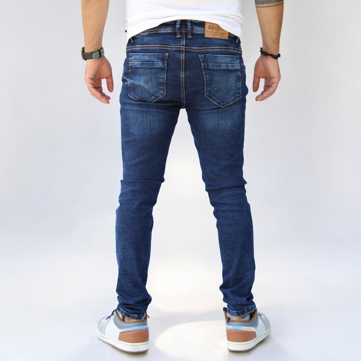 Pantalón Skinny de Mezclilla Stretch Para Hombre John Silver