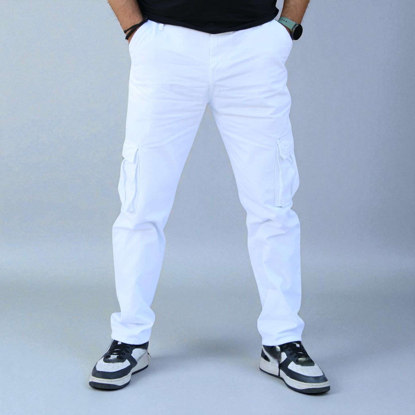 Pantalón Cargo Recto De Gabardina Para Hombre John Silver