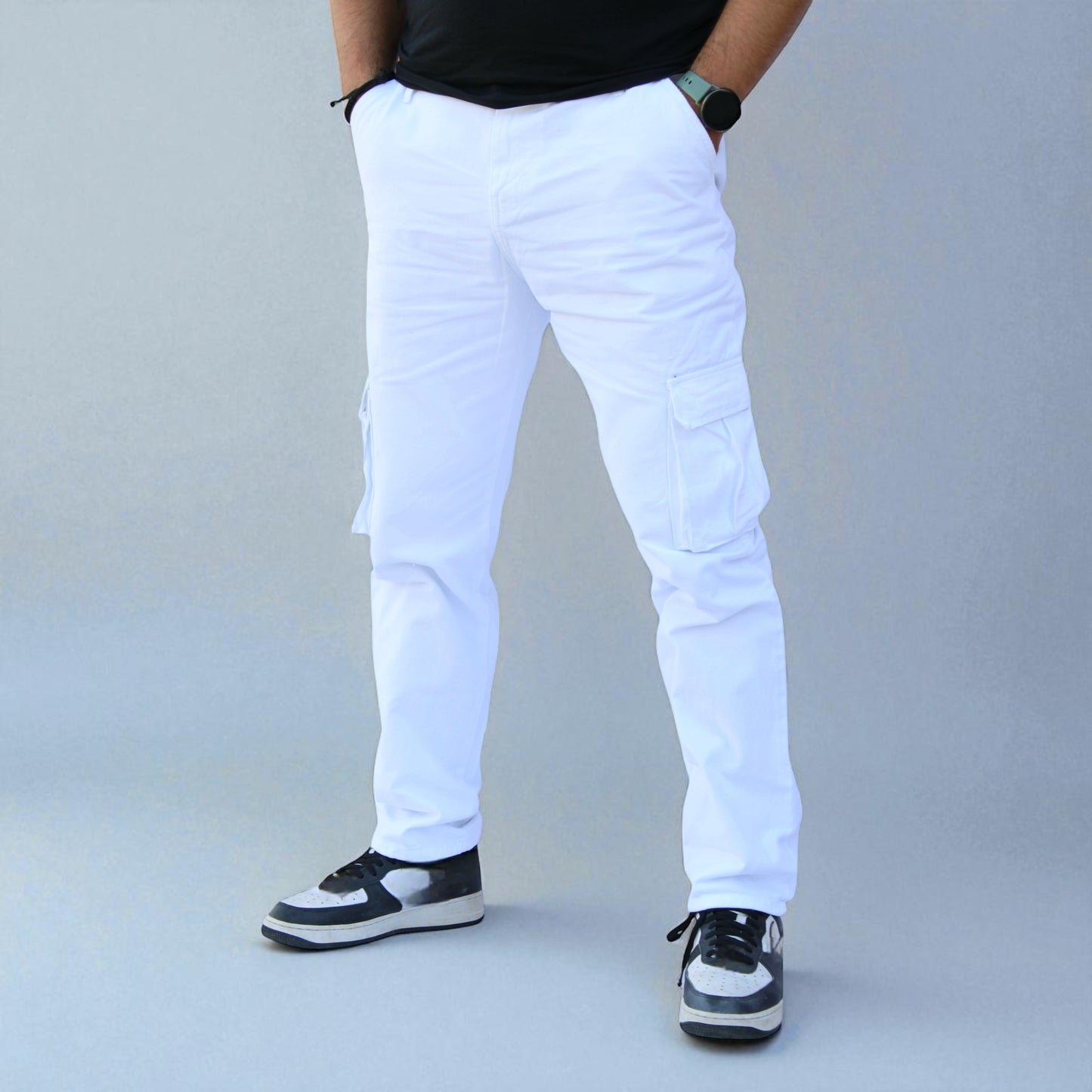 Pantalón Cargo Recto De Gabardina Para Hombre John Silver
