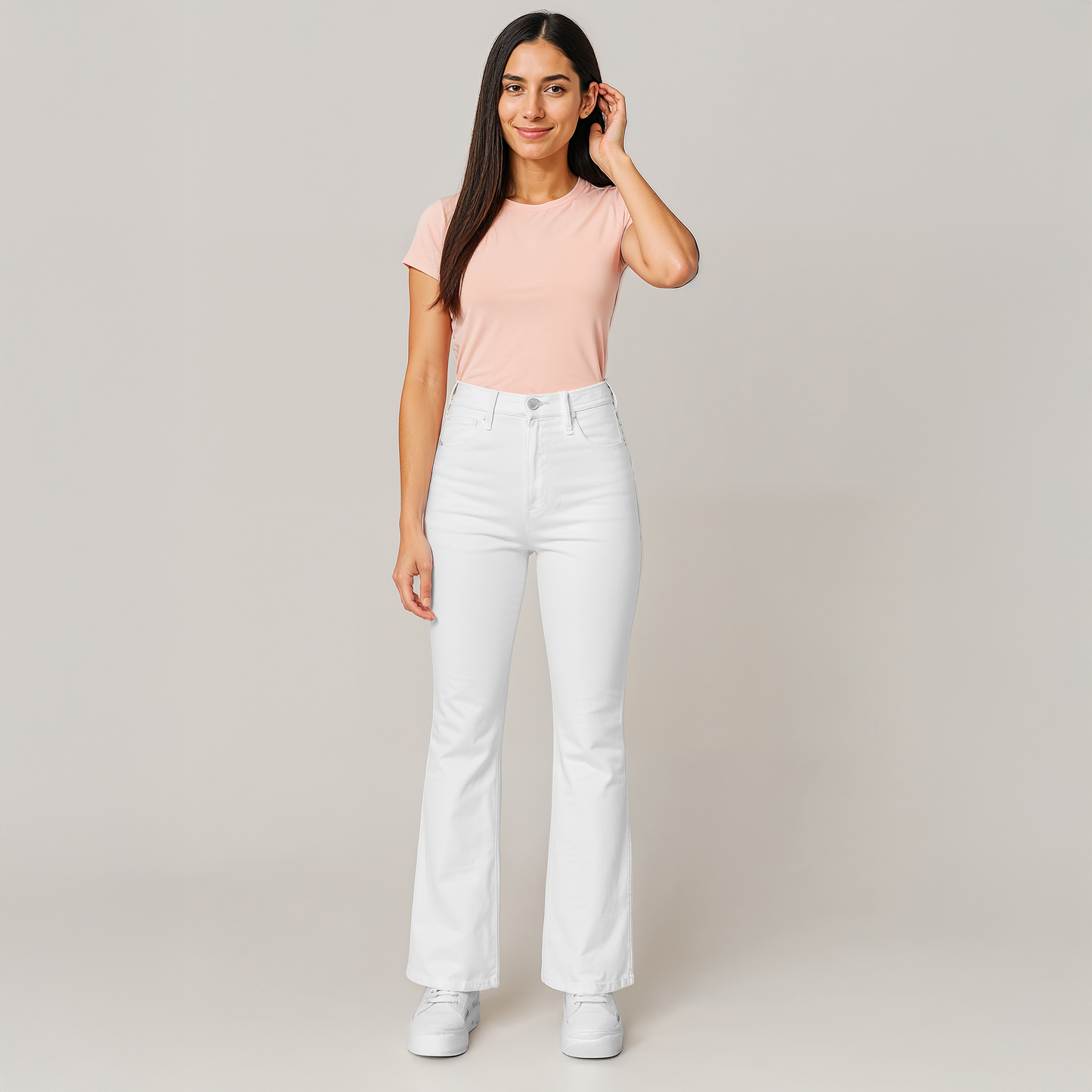 Pantalón Semi Acampanado Mezclilla Stretch Dama John Silver