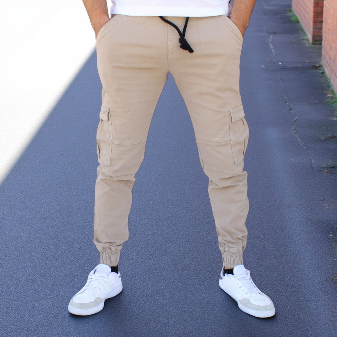 Pantalón Jogger Cargo de Gabardina Stretch John Silver