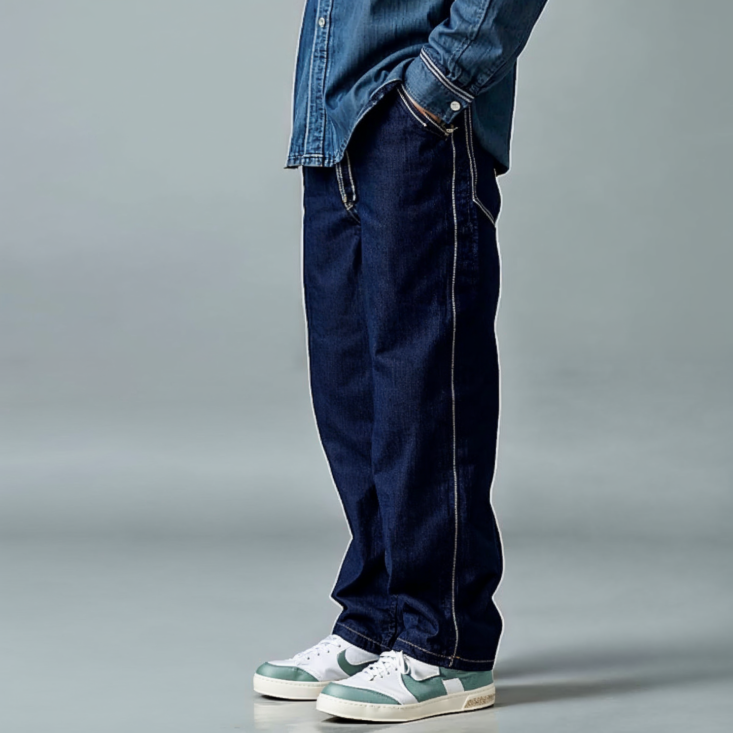 Pantalón De Mezclilla Semibaggy John Silver