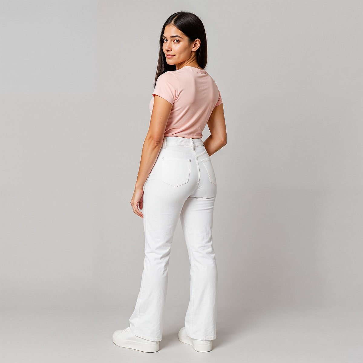 Pantalón Semi Acampanado Mezclilla Stretch Dama John Silver