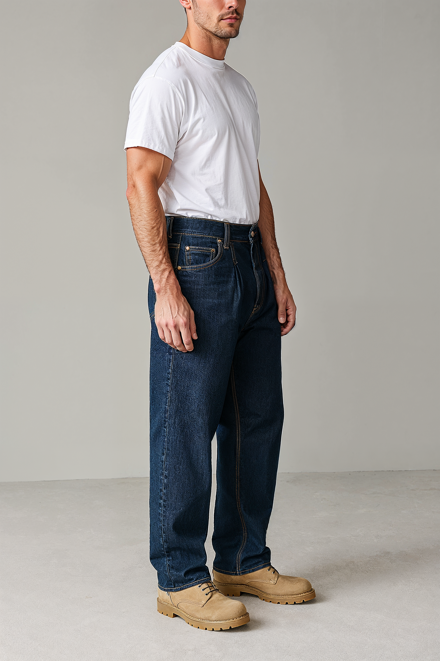 Pantalón de mezclilla con pinzas Para Hombre John Silver