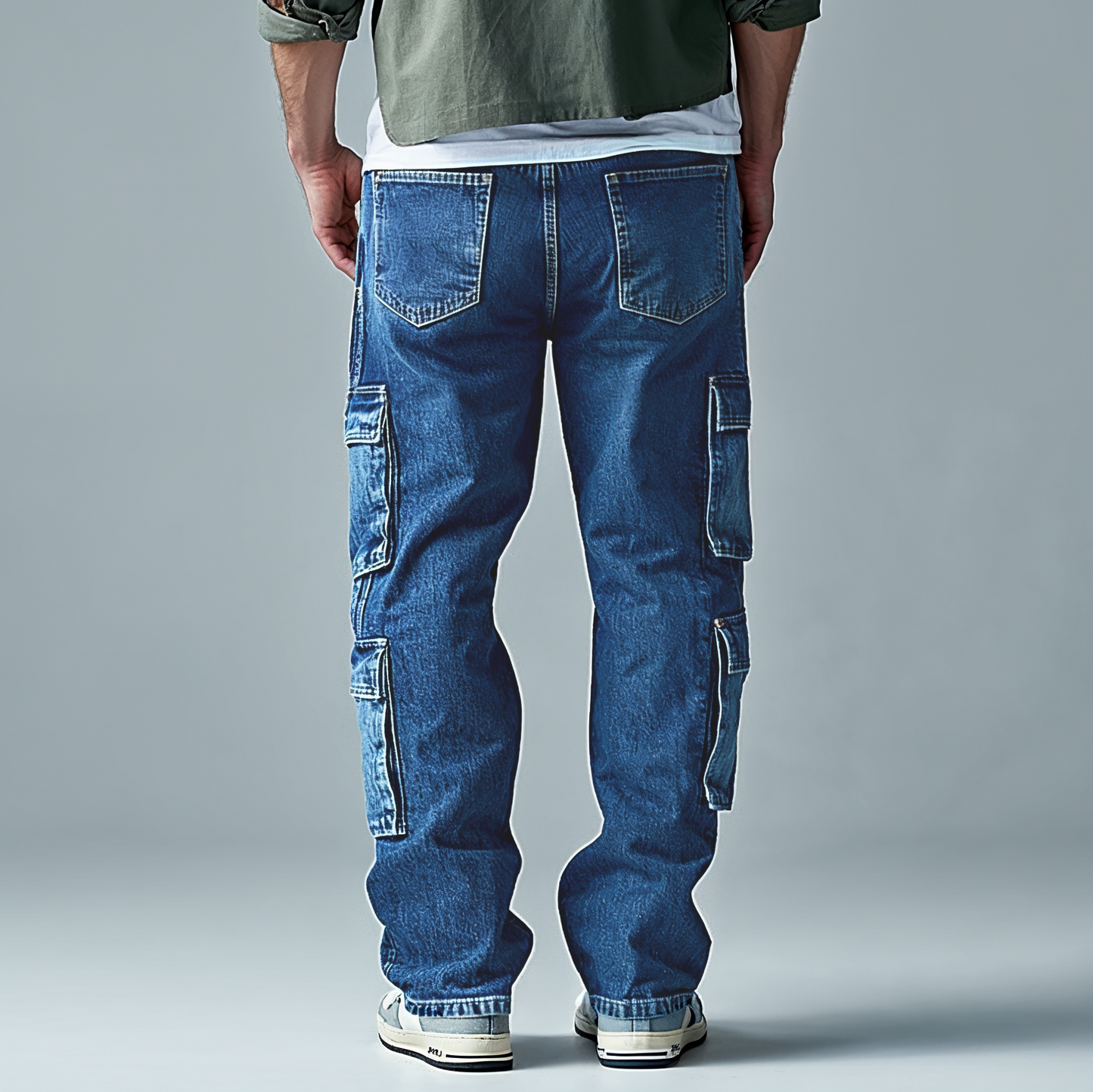 Pantalón Doble Cargo de Mezclilla John Silver