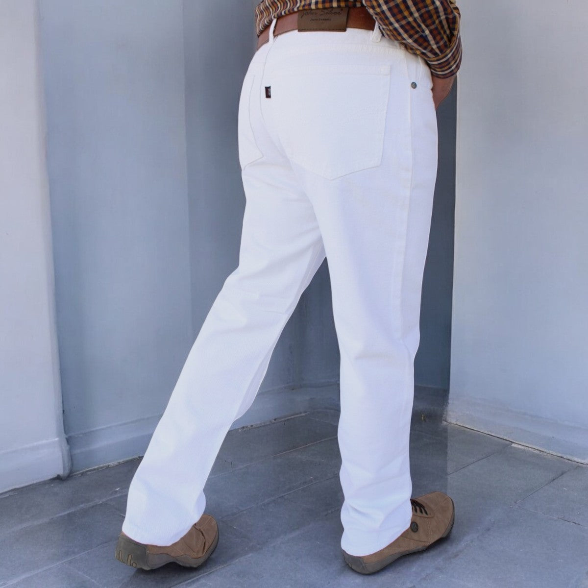 Pantalón Vaquero de Mezclilla Rígida Para Hombre John Silver