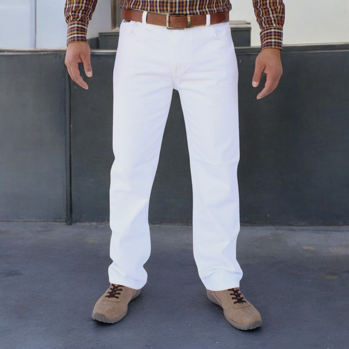 Pantalón Vaquero de Mezclilla Rígida Para Hombre John Silver