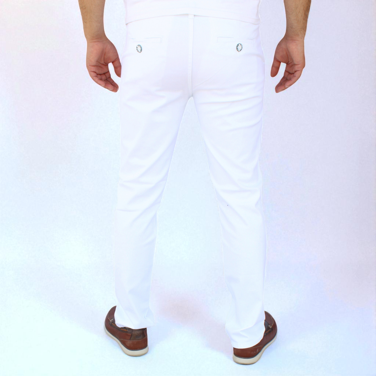Pantalón Recto de Gabardina Stretch John Silver