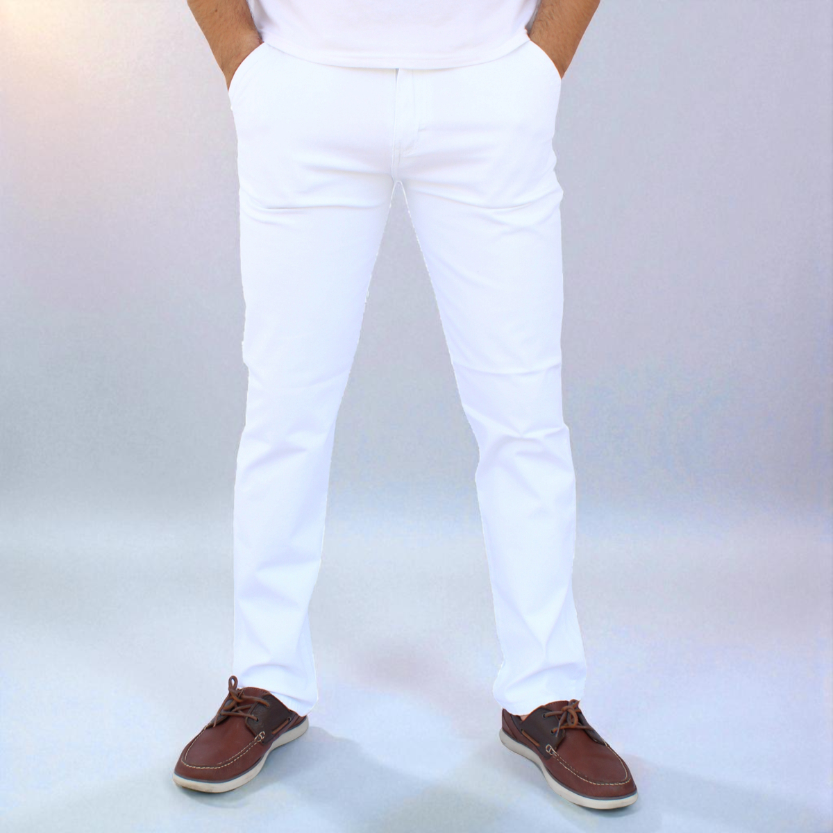 Pantalón Recto de Gabardina Stretch John Silver