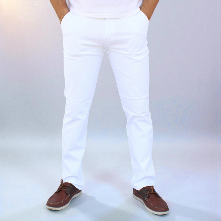 Pantalón Recto de Gabardina Stretch John Silver