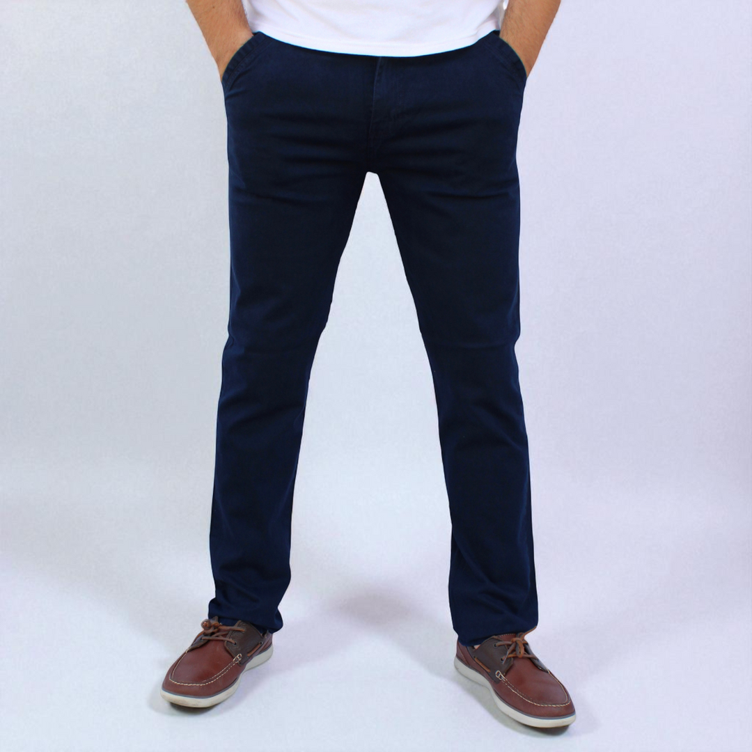 Pantalón Recto de Gabardina Stretch John Silver