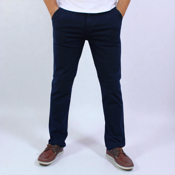 Pantalón Recto de Gabardina Stretch John Silver