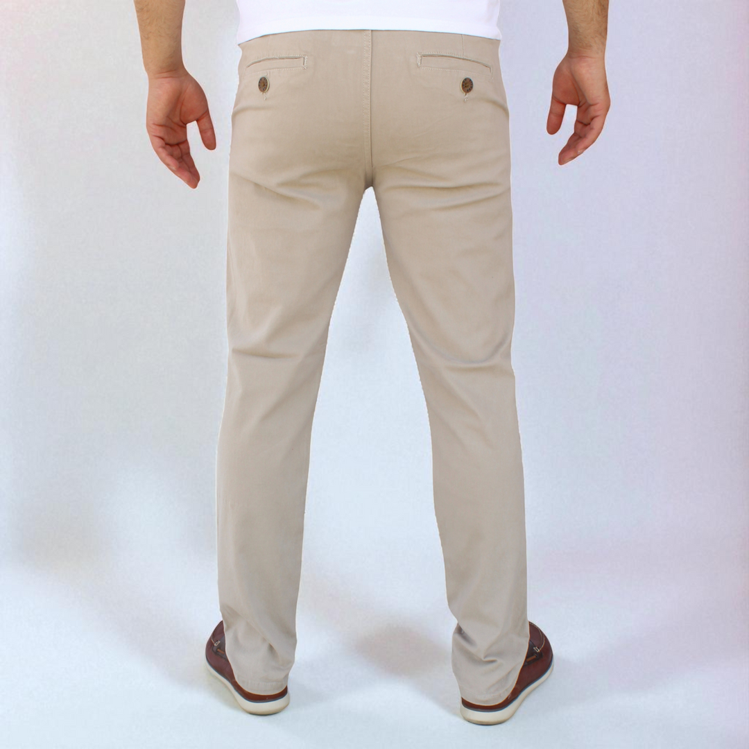 Pantalón Recto de Gabardina Stretch John Silver