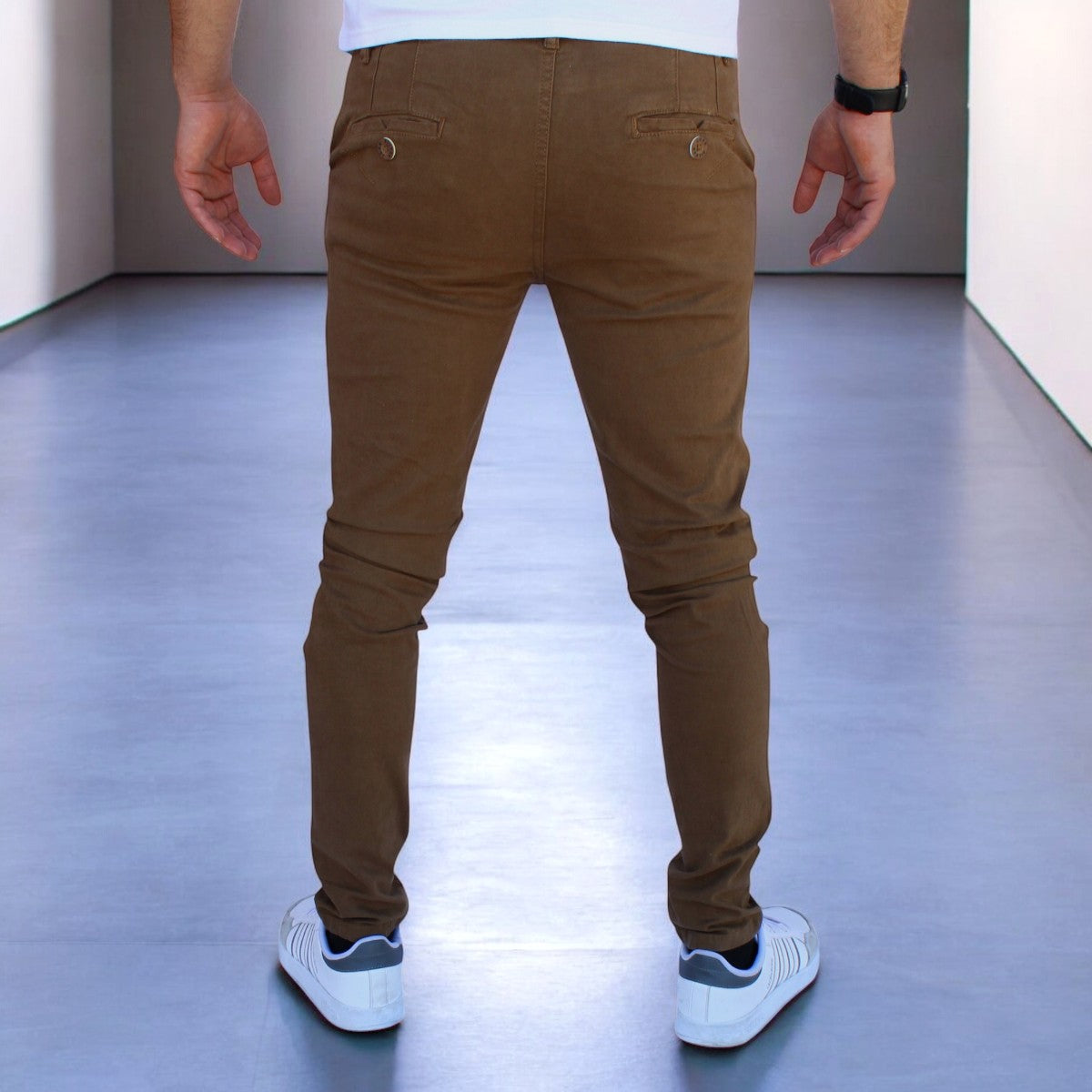 Pantalón Skinny de Gabardina stretch Para Hombre John Silver