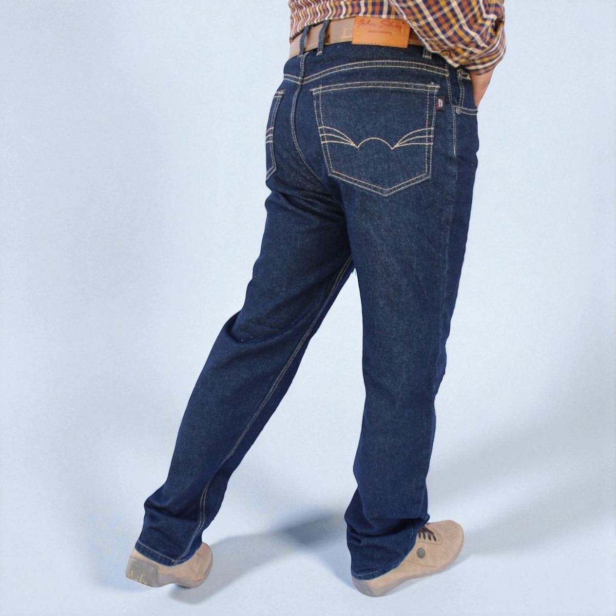 Pantalón Vaquero de Mezclilla Rígida tallas extra Para Hombre John Silver