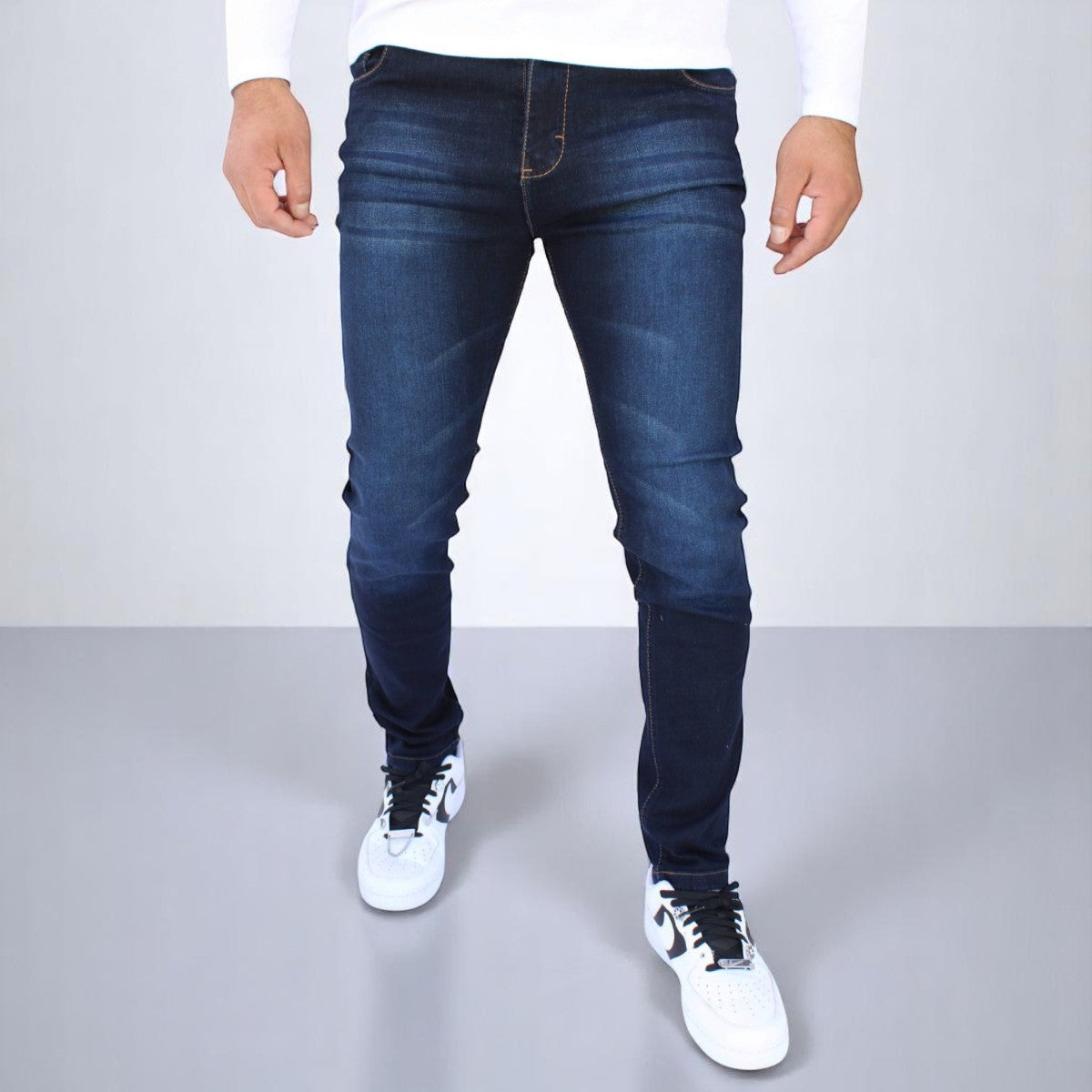 Pantalón Skinny de Mezclilla Stretch Para Hombre John Silver