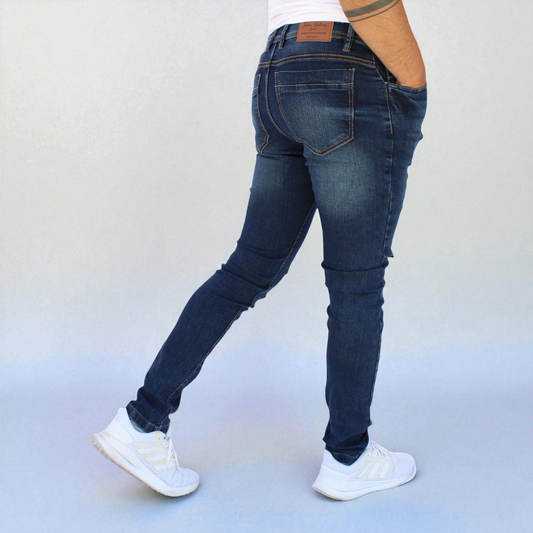 Pantalón Skinny de Mezclilla Stretch Para Hombre John Silver