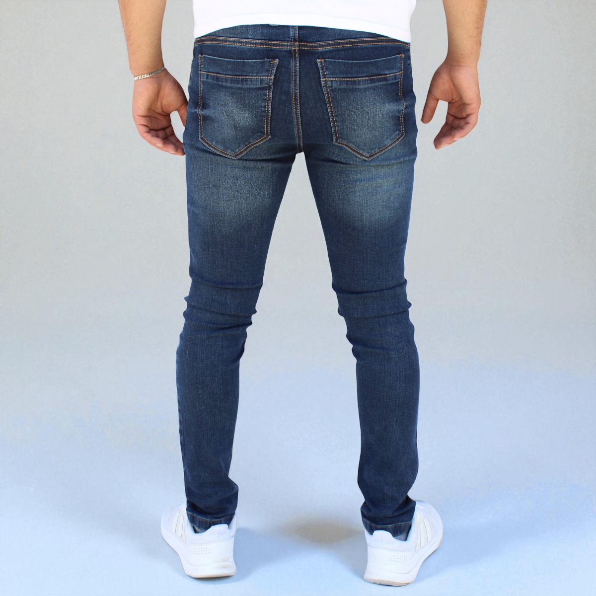Pantalón Skinny de Mezclilla Stretch Para Hombre John Silver