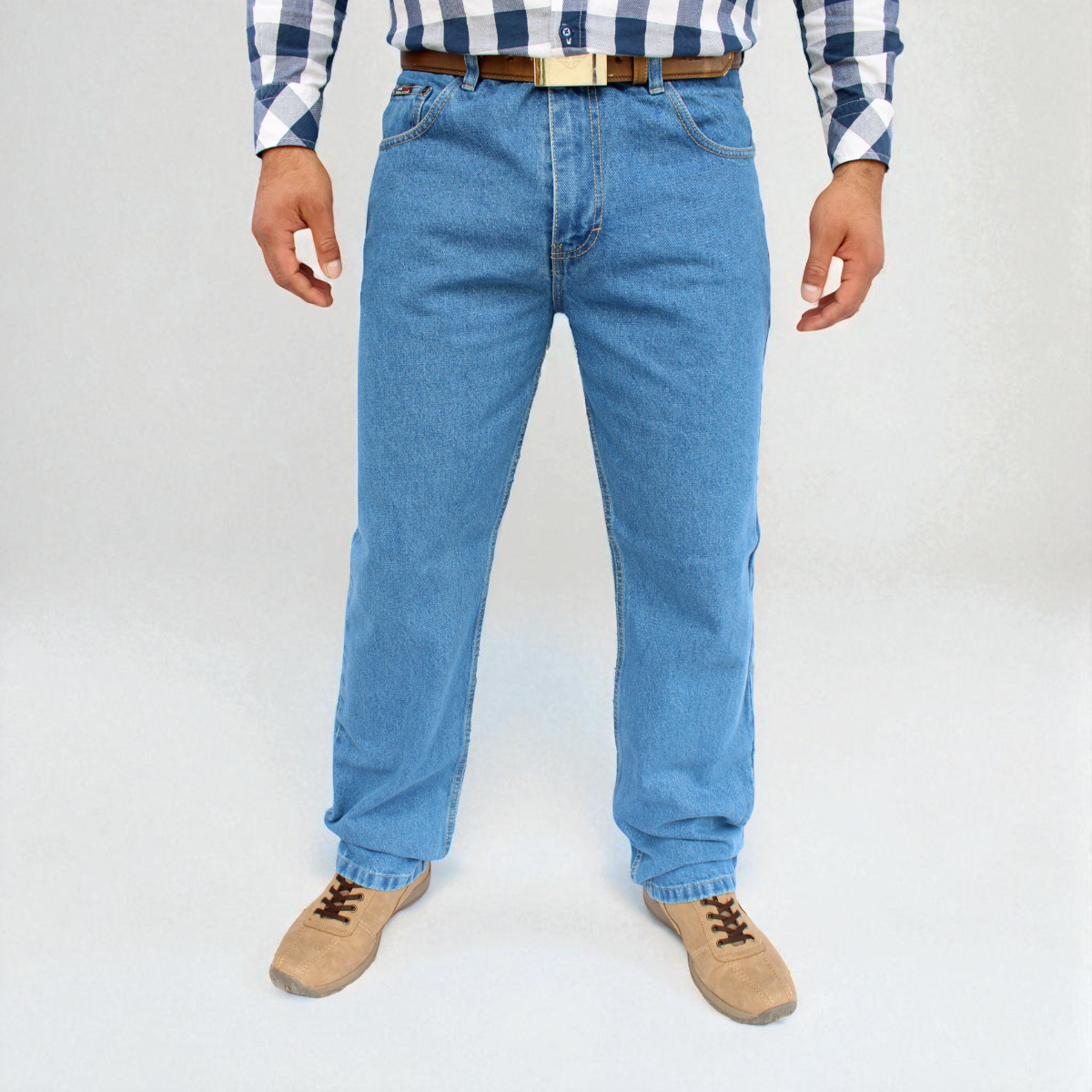 Pantalón Vaquero de Mezclilla Rígida Para Hombre John Silver