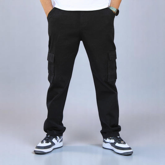 Pantalón Cargo Recto De Gabardina Para Hombre John Silver