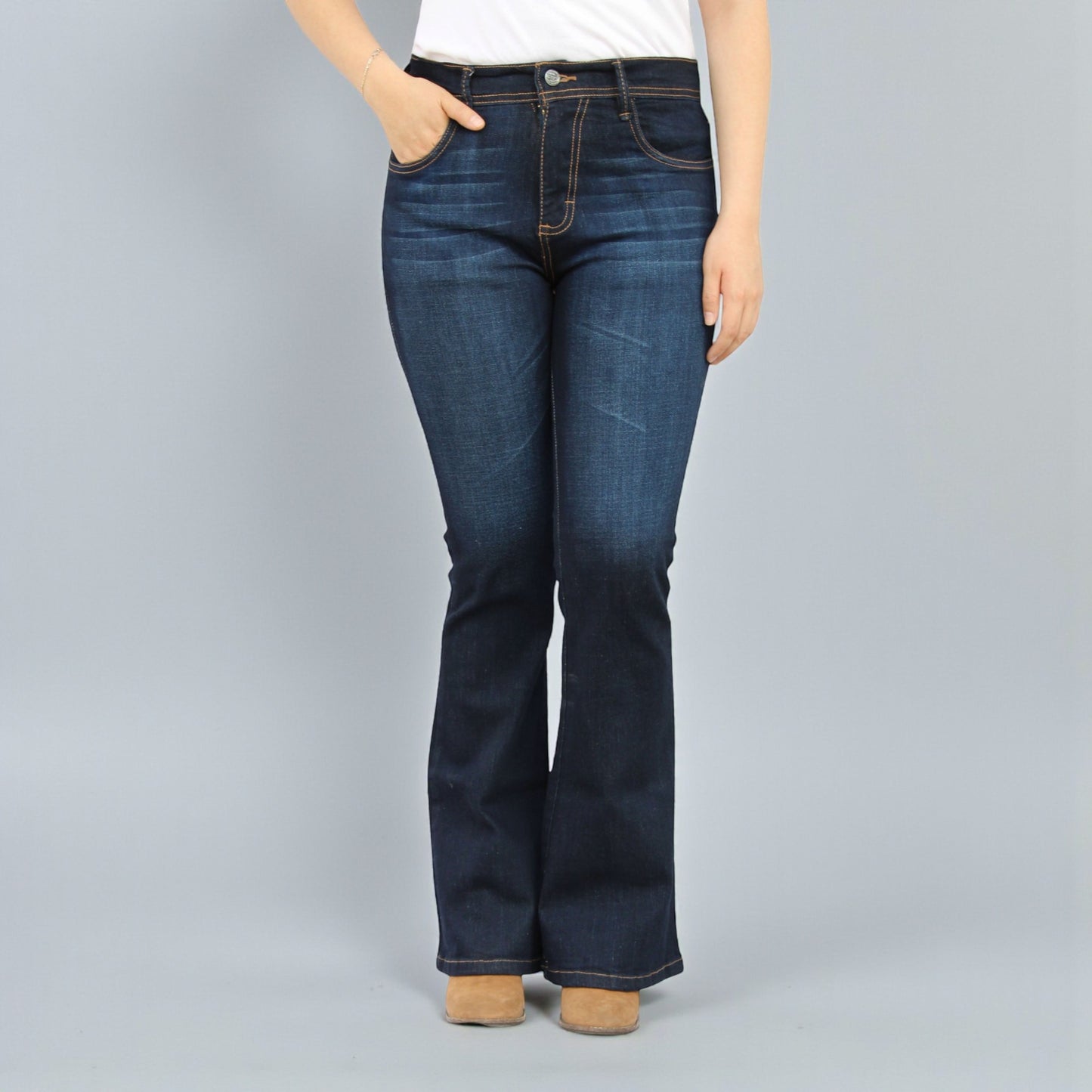 Pantalón Acampanado Mezclilla Stretch Dama John Silver