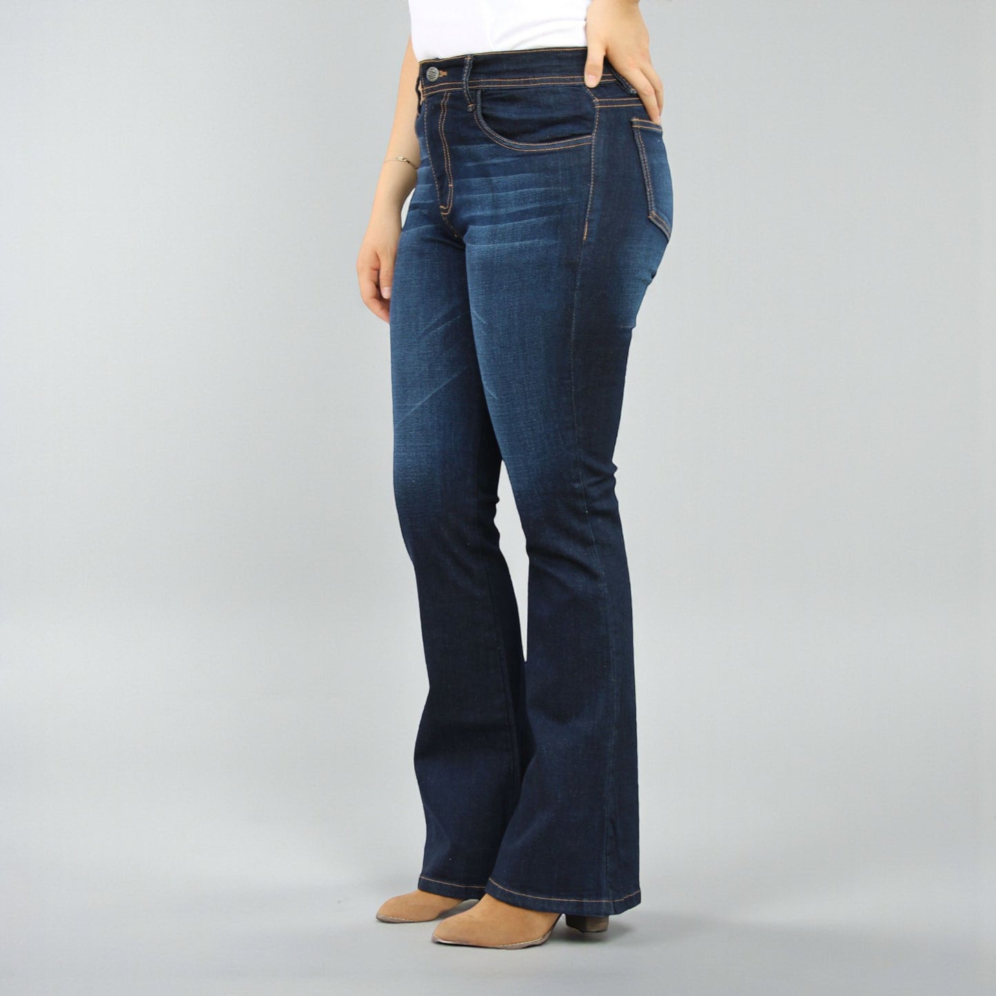 Pantalón Acampanado Mezclilla Stretch Dama John Silver