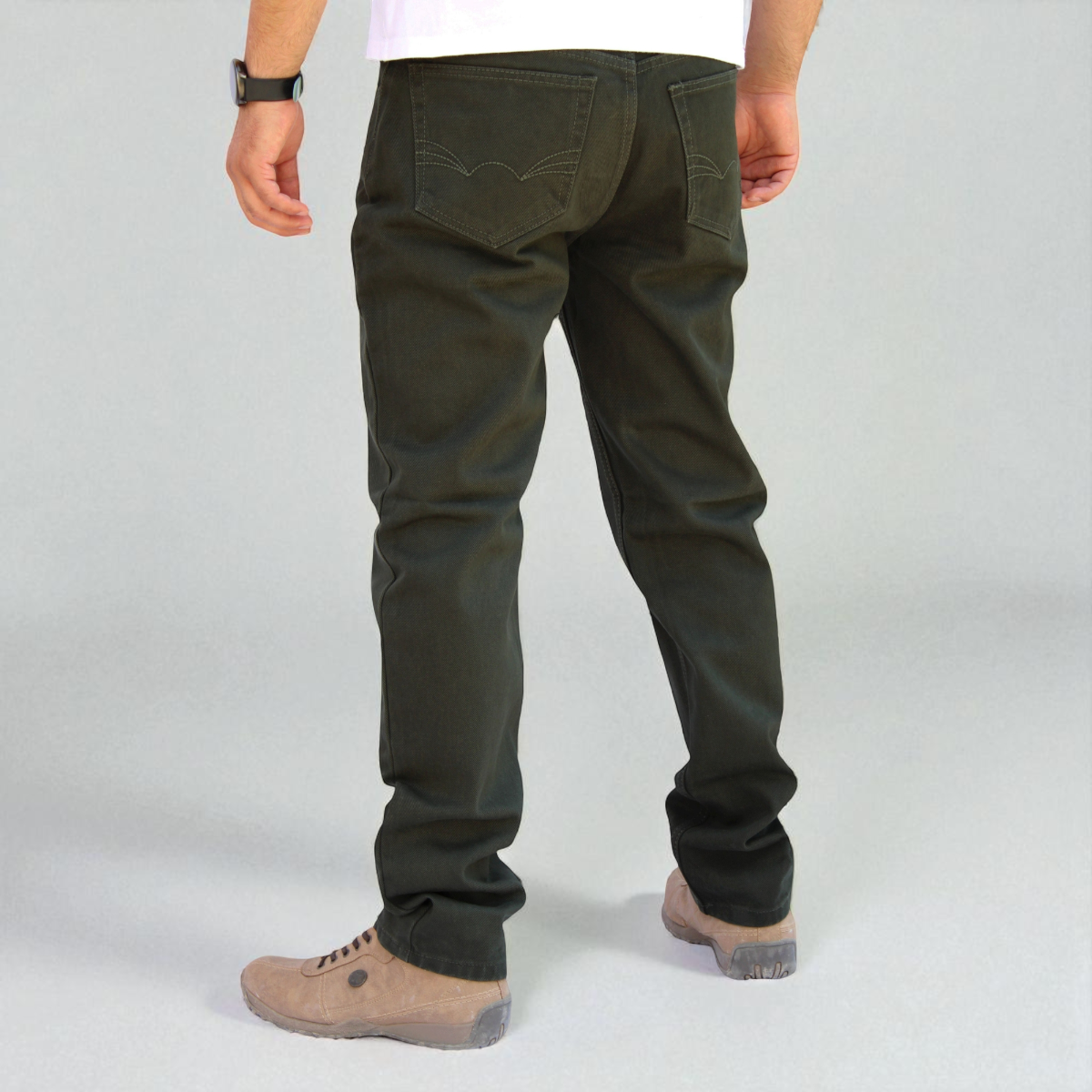 Pantalón Vaquero de Mezclilla Rígida Para Hombre John Silver