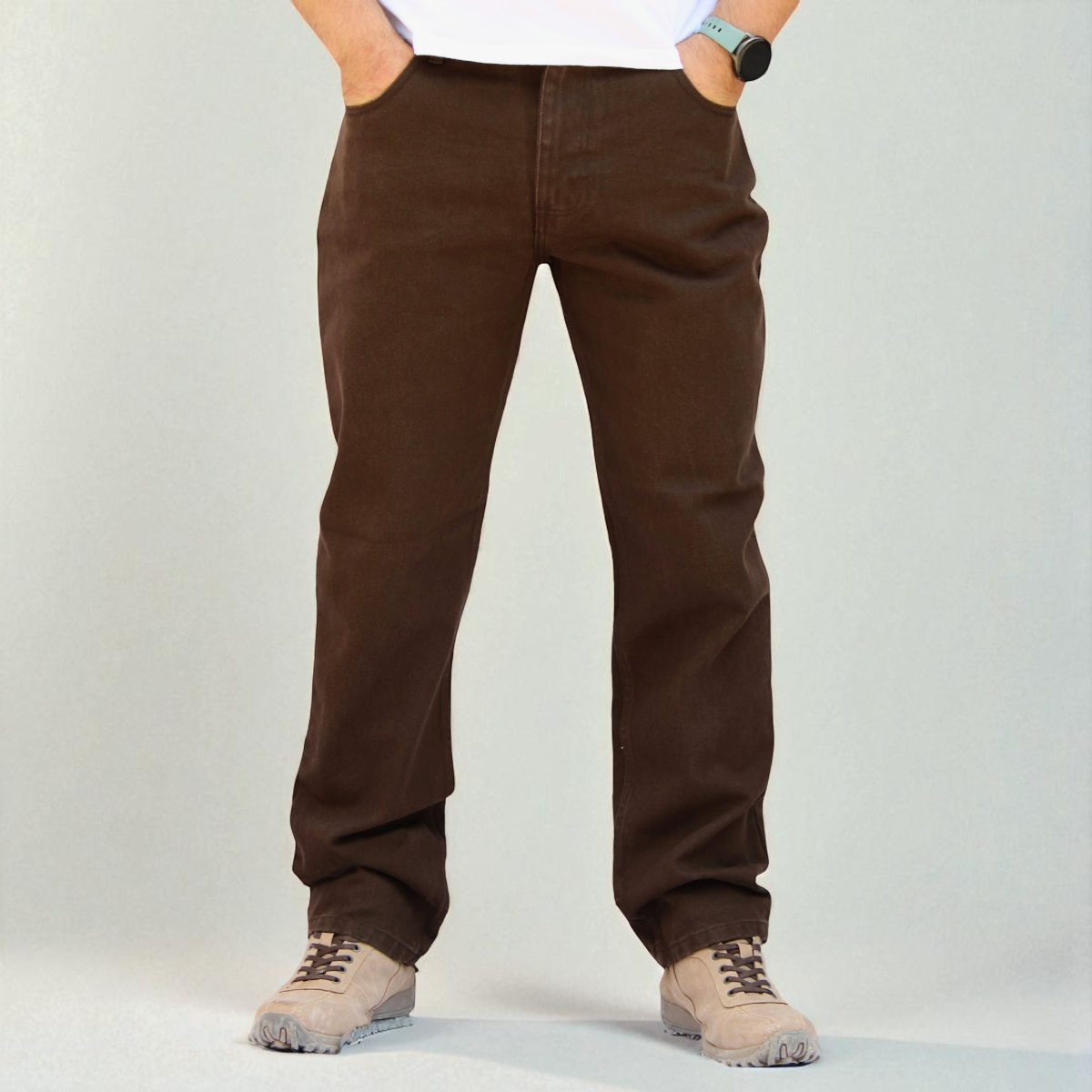 Pantalón Vaquero de Mezclilla Rígida Para Hombre John Silver