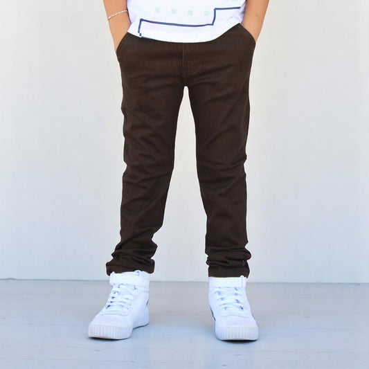 Pantalón Semiskinny de Gabardina Stretch Para Niño John Silver