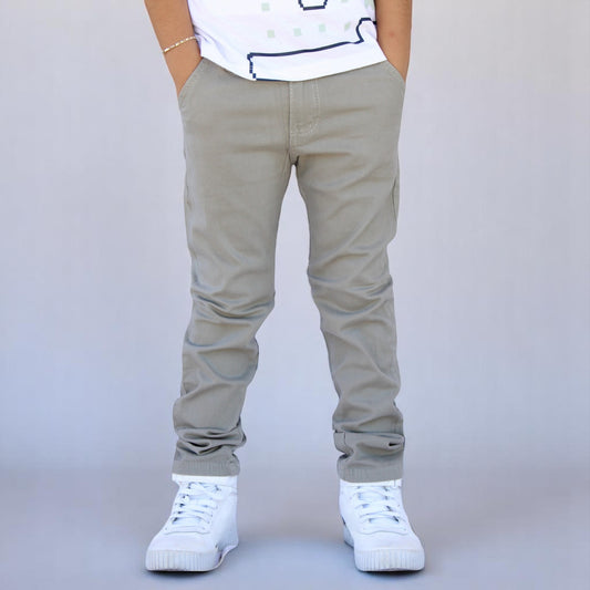 Pantalón Semiskinny de Gabardina Stretch Para Niño John Silver