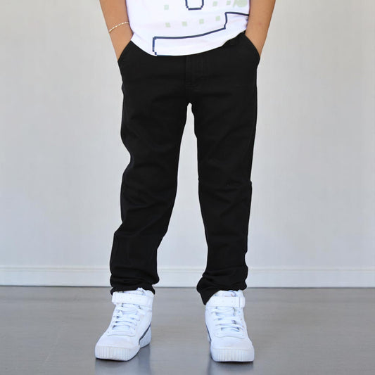 Pantalón Semiskinny de Gabardina Stretch Para Niño John Silver
