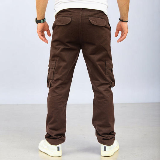 Pantalón Cargo Recto De Gabardina Para Hombre John Silver