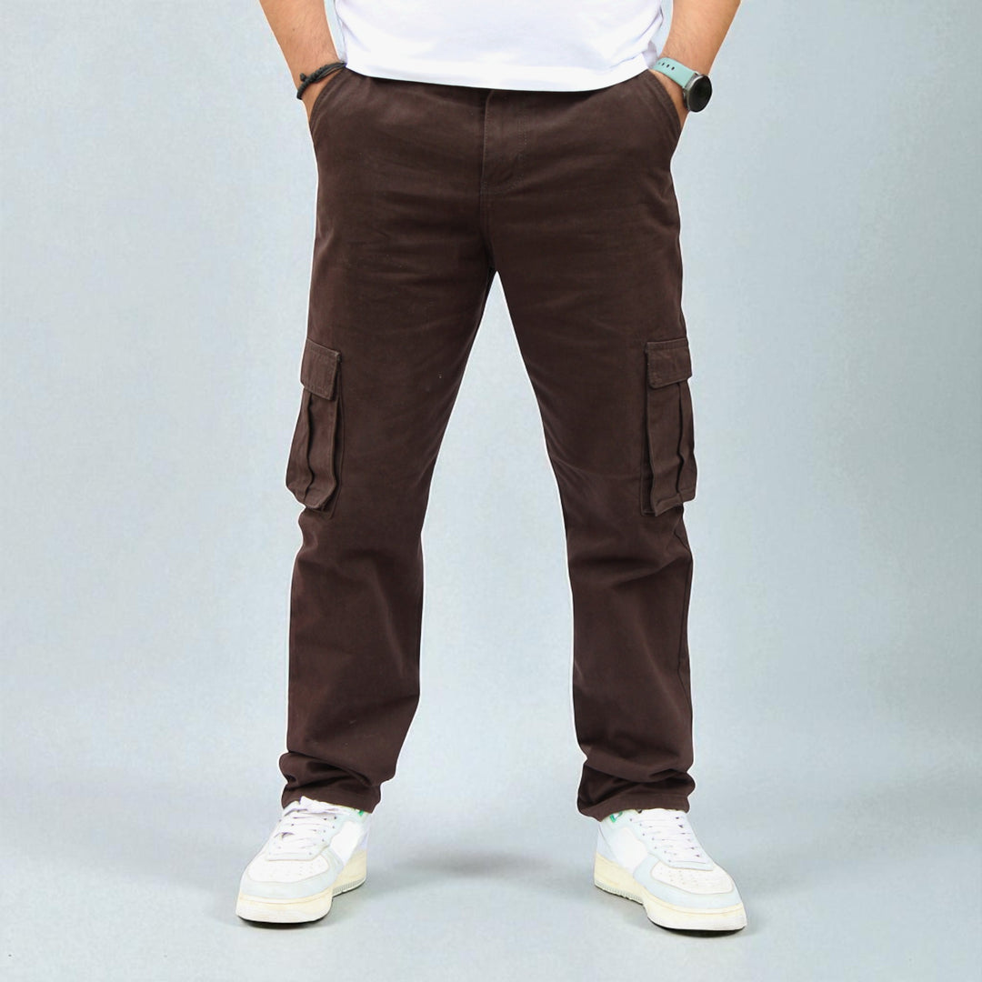 Pantalón Cargo Recto De Gabardina Para Hombre John Silver