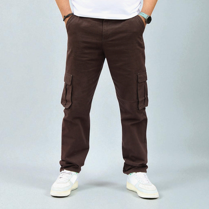 Pantalón Cargo Recto De Gabardina Para Hombre John Silver