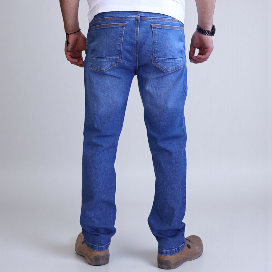 Pantalón Recto de Mezclilla Stretch John Silver