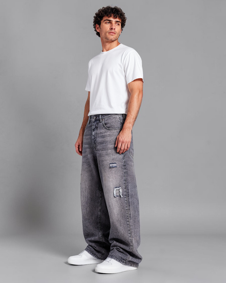 Pantalón Baggy de Mezclilla Rígida John Silver