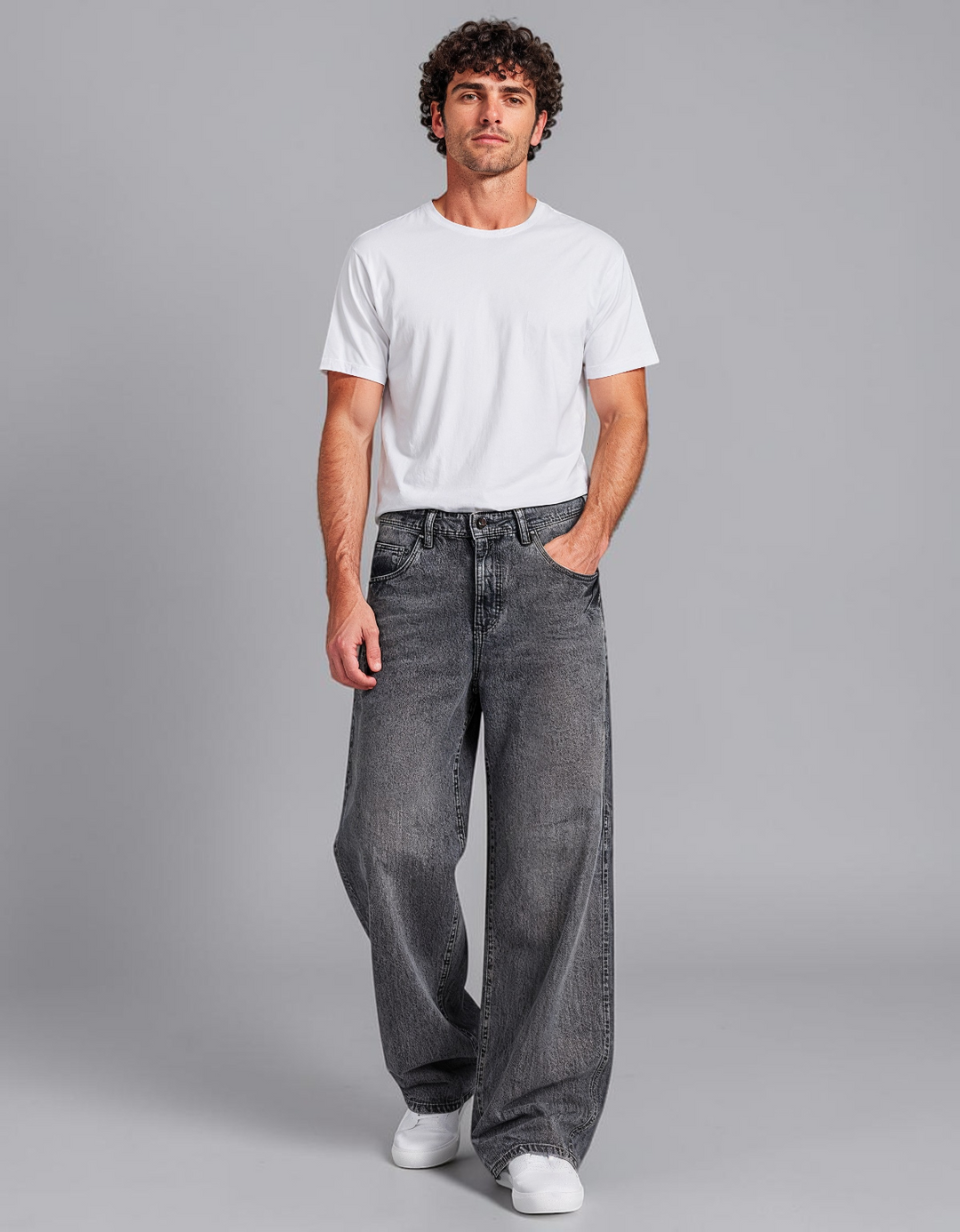 Pantalón Baggy de Mezclilla Rígida John Silver