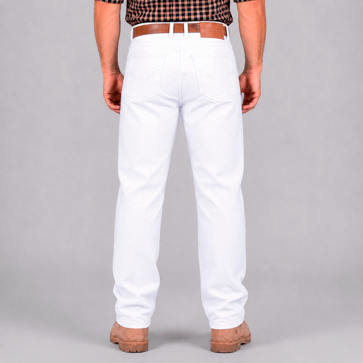 Pantalón Vaquero de Mezclilla Rígida Para Hombre John Silver