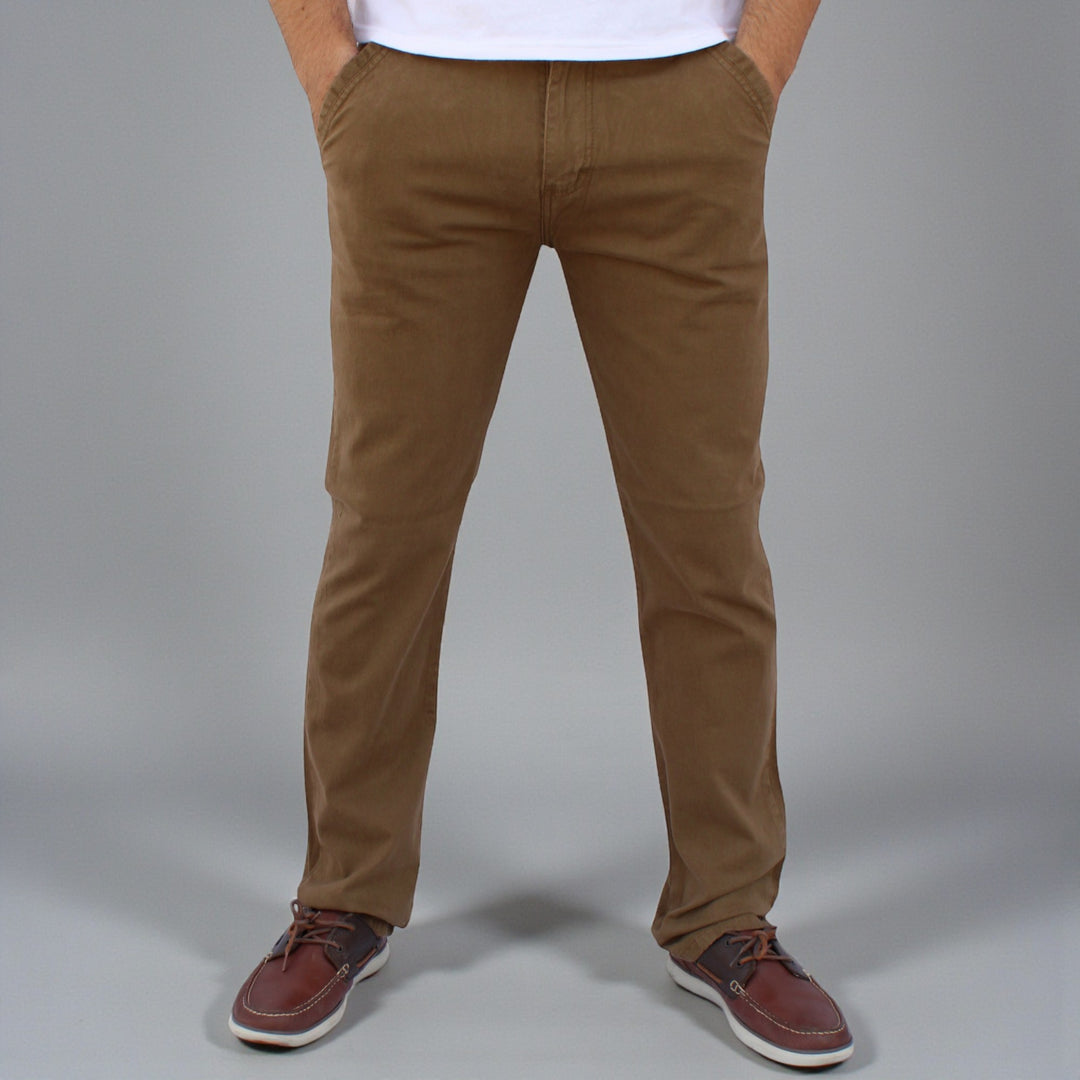 Pantalón Recto de Gabardina Stretch John Silver