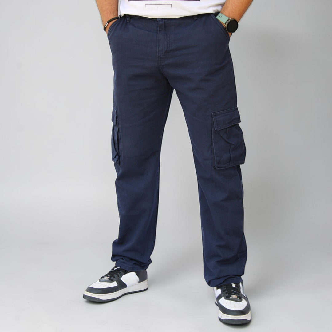 Pantalón Cargo Recto De Gabardina Rígida John Silver